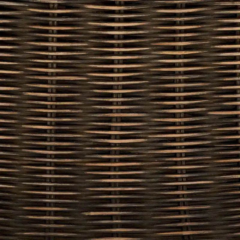 Repose-pieds en osier marron foncé