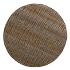 Repose-pieds en osier marron foncé