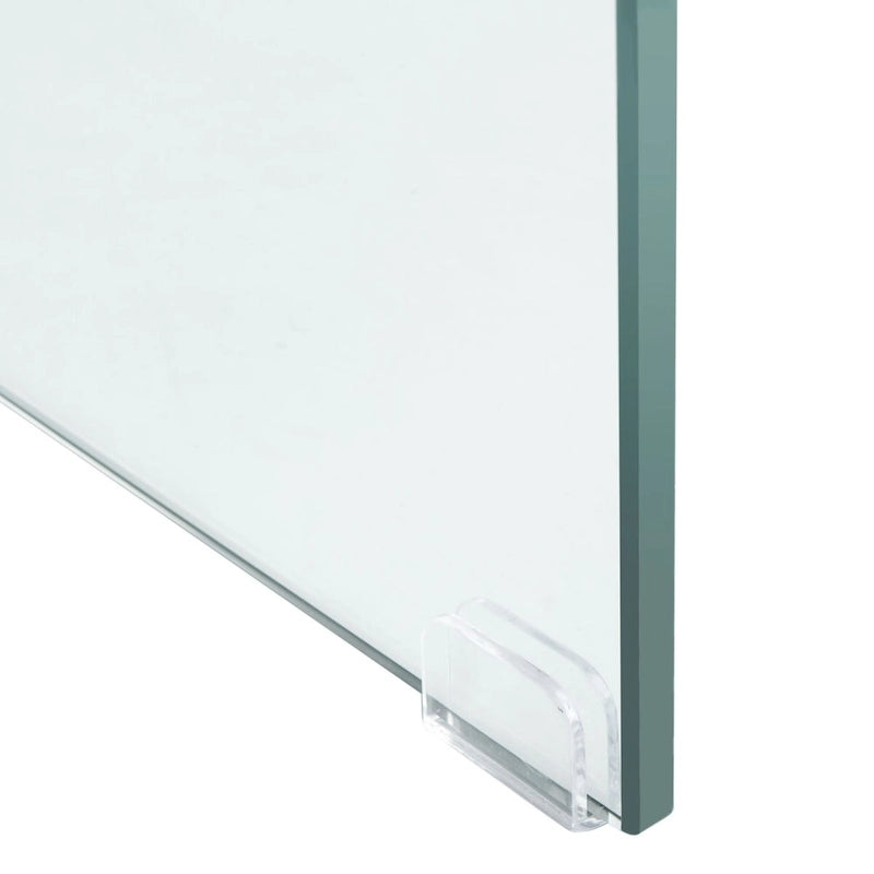 Table basse moderne en verre – 43,3 x 23,6 x 16,5 pouces – 43 de large x 24 de profondeur x 17 de haut