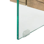 Table basse moderne en verre – 43,3 x 23,6 x 16,5 pouces – 43 de large x 24 de profondeur x 17 de haut