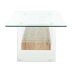 Table basse moderne en verre – 43,3 x 23,6 x 16,5 pouces – 43 de large x 24 de profondeur x 17 de haut