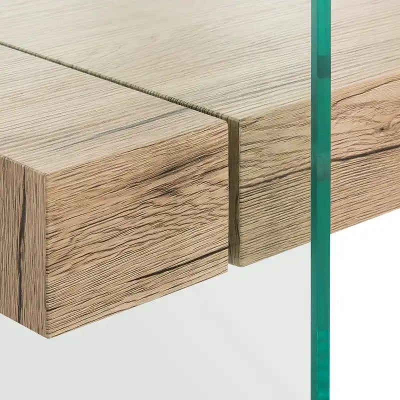 Table basse moderne en verre – 43,3 x 23,6 x 16,5 pouces – 43 de large x 24 de profondeur x 17 de haut