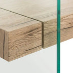 Table basse moderne en verre – 43,3 x 23,6 x 16,5 pouces – 43 de large x 24 de profondeur x 17 de haut