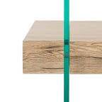 Table basse moderne en verre – 43,3 x 23,6 x 16,5 pouces – 43 de large x 24 de profondeur x 17 de haut
