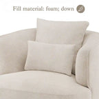 Fauteuil pivotant, tissu mélangé, canapé-fauteuil de salon moderne en forme de baquet - 83 cm de large x 83 cm de profondeur x 68 cm de haut.