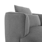 Fauteuil pivotant, tissu mélangé, canapé-fauteuil de salon moderne en forme de baquet - 83 cm de large x 83 cm de profondeur x 68 cm de haut.