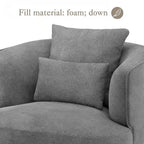 Fauteuil pivotant, tissu mélangé, canapé-fauteuil de salon moderne en forme de baquet - 83 cm de large x 83 cm de profondeur x 68 cm de haut.
