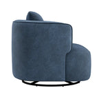 Fauteuil pivotant, tissu mélangé, canapé-fauteuil de salon moderne en forme de baquet - 83 cm de large x 83 cm de profondeur x 68 cm de haut.