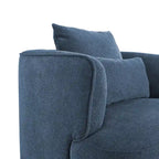 Fauteuil pivotant, tissu mélangé, canapé-fauteuil de salon moderne en forme de baquet - 83 cm de large x 83 cm de profondeur x 68 cm de haut.