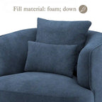 Fauteuil pivotant, tissu mélangé, canapé-fauteuil de salon moderne en forme de baquet - 83 cm de large x 83 cm de profondeur x 68 cm de haut.
