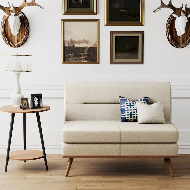 Causeuse, petit canapé moderne et confortable pour la chambre et le salon, petite causeuse pour petits espaces, montage facile