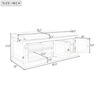 42.70 Banc de rangement rembourré polyvalent et moderne pour entrée avec 4 portes, étagères réglables et range-chaussures