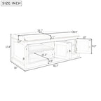 42.70 Banc de rangement rembourré polyvalent et moderne pour entrée avec 4 portes, étagères réglables et range-chaussures