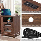 Table d'appoint avec 2 tiroirs - 18P x 18L x 24H