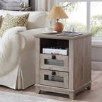 Table d'appoint avec 2 tiroirs - 18P x 18L x 24H