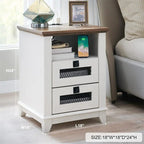 Table d'appoint avec 2 tiroirs - 18P x 18L x 24H