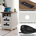 Table d'appoint avec 2 tiroirs - 18P x 18L x 24H
