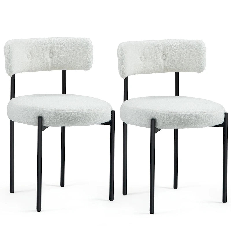 Chaises de salle à manger, chaises de cuisine modernes du milieu du siècle, lot de 2