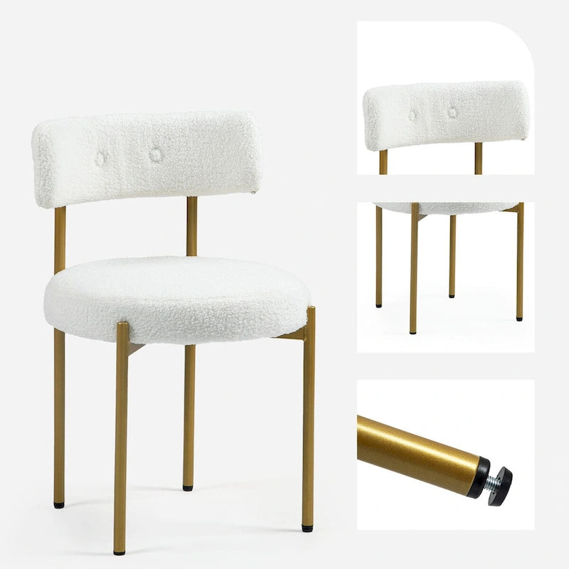 Chaises de salle à manger, chaises de cuisine modernes du milieu du siècle, lot de 2