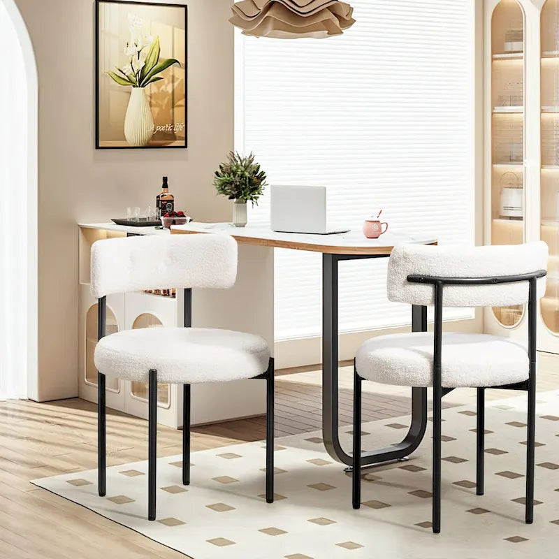 Chaises de salle à manger, chaises de cuisine modernes du milieu du siècle, lot de 2