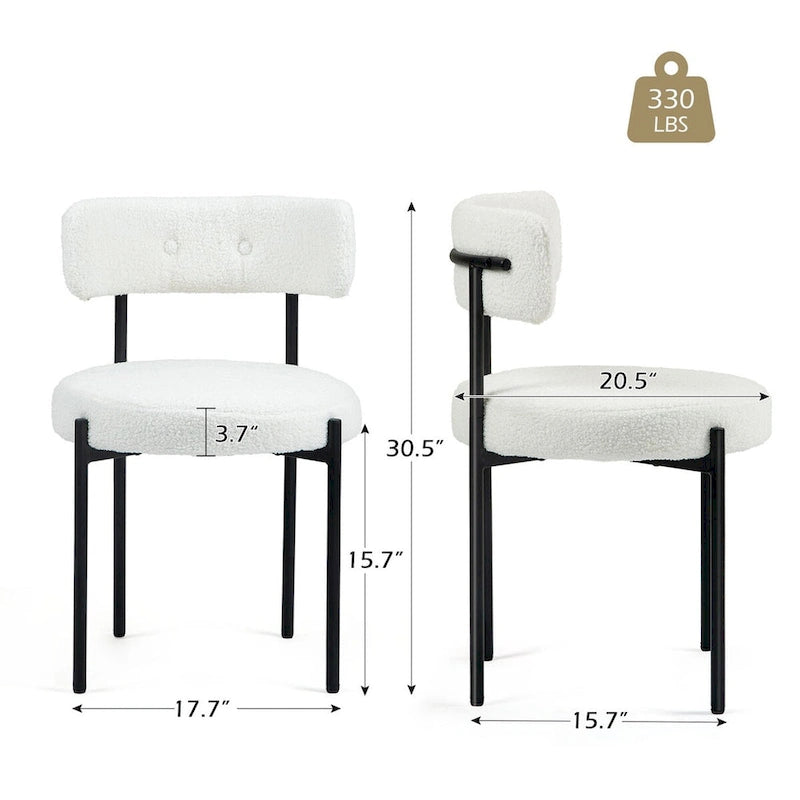 Chaises de salle à manger, chaises de cuisine modernes du milieu du siècle, lot de 2