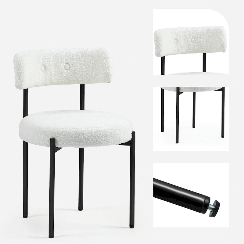 Chaises de salle à manger, chaises de cuisine modernes du milieu du siècle, lot de 2