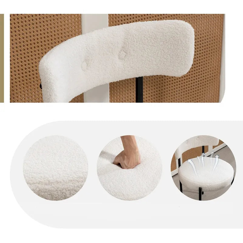 Chaises de salle à manger, chaises de cuisine modernes du milieu du siècle, lot de 2