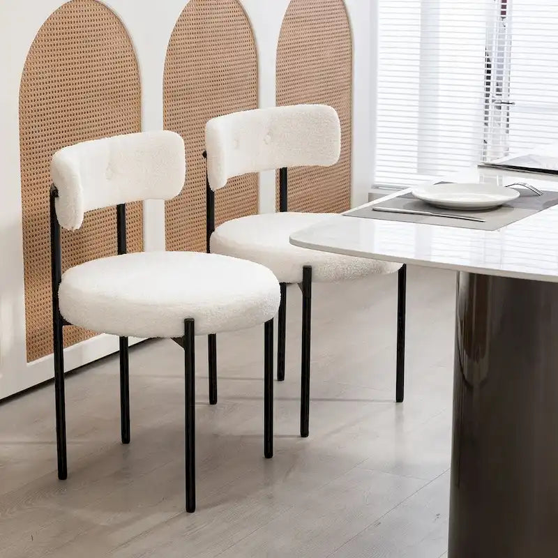 Chaises de salle à manger, chaises de cuisine modernes du milieu du siècle, lot de 2