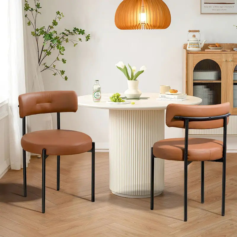 Chaises de salle à manger, chaises de cuisine modernes du milieu du siècle, lot de 2