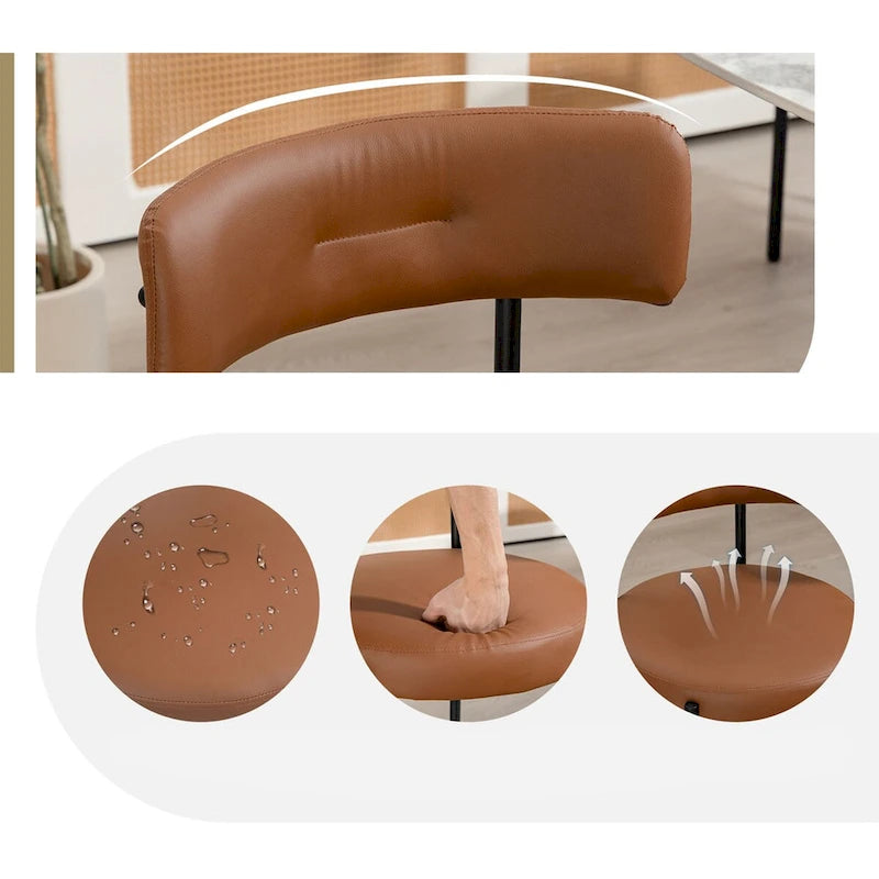 Chaises de salle à manger, chaises de cuisine modernes du milieu du siècle, lot de 2