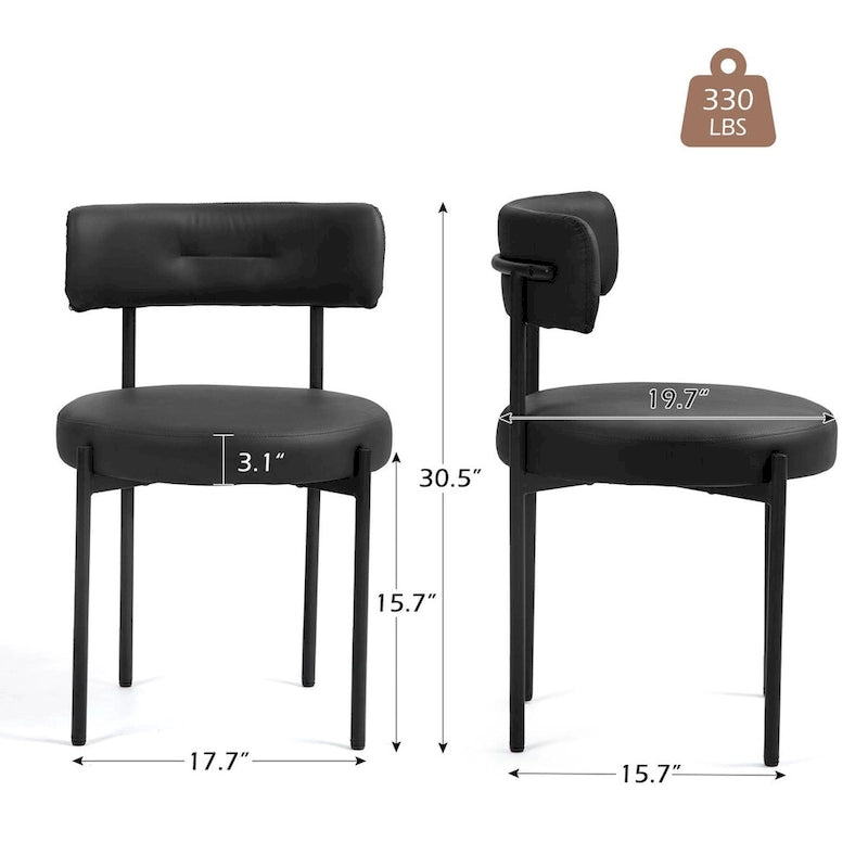 Chaises de salle à manger, chaises de cuisine modernes du milieu du siècle, lot de 2