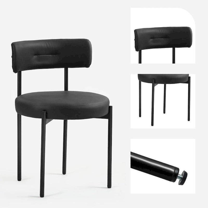 Chaises de salle à manger, chaises de cuisine modernes du milieu du siècle, lot de 2