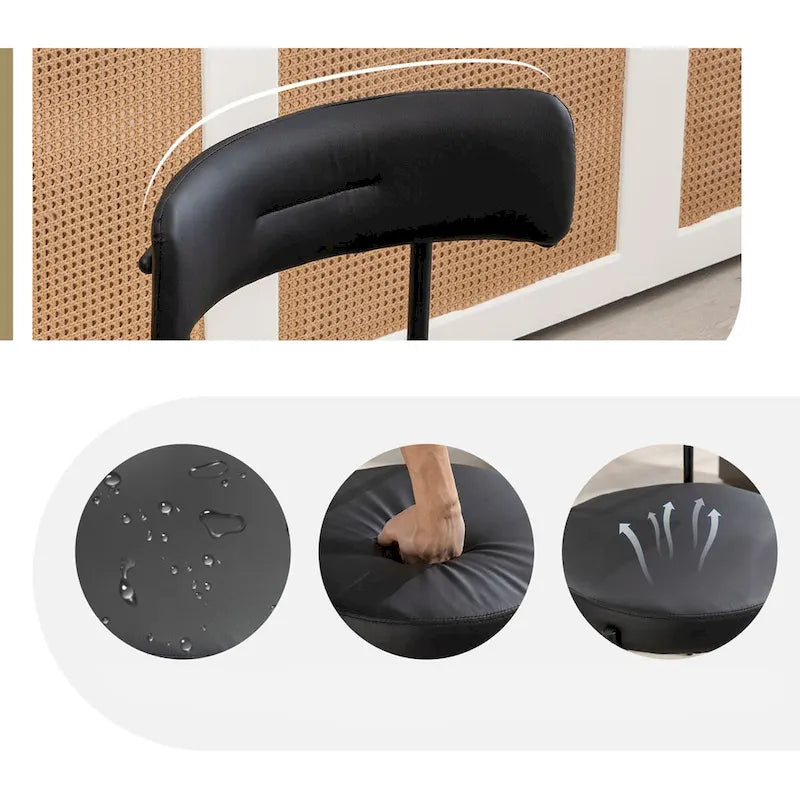 Chaises de salle à manger, chaises de cuisine modernes du milieu du siècle, lot de 2