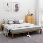 Cadre de lit en bois plateforme queen size, pas besoin de sommier tapissier, support à lattes solide.,PasBesoinDeSommier,SupportLattesRenforcé
