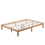 Cadre de lit en bois plateforme queen size, pas besoin de sommier tapissier, support à lattes solide.,PasBesoinDeSommier,SupportLattesRenforcé
