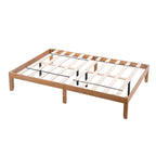 Cadre de lit en bois plateforme queen size, pas besoin de sommier tapissier, support à lattes solide.,PasBesoinDeSommier,SupportLattesRenforcé